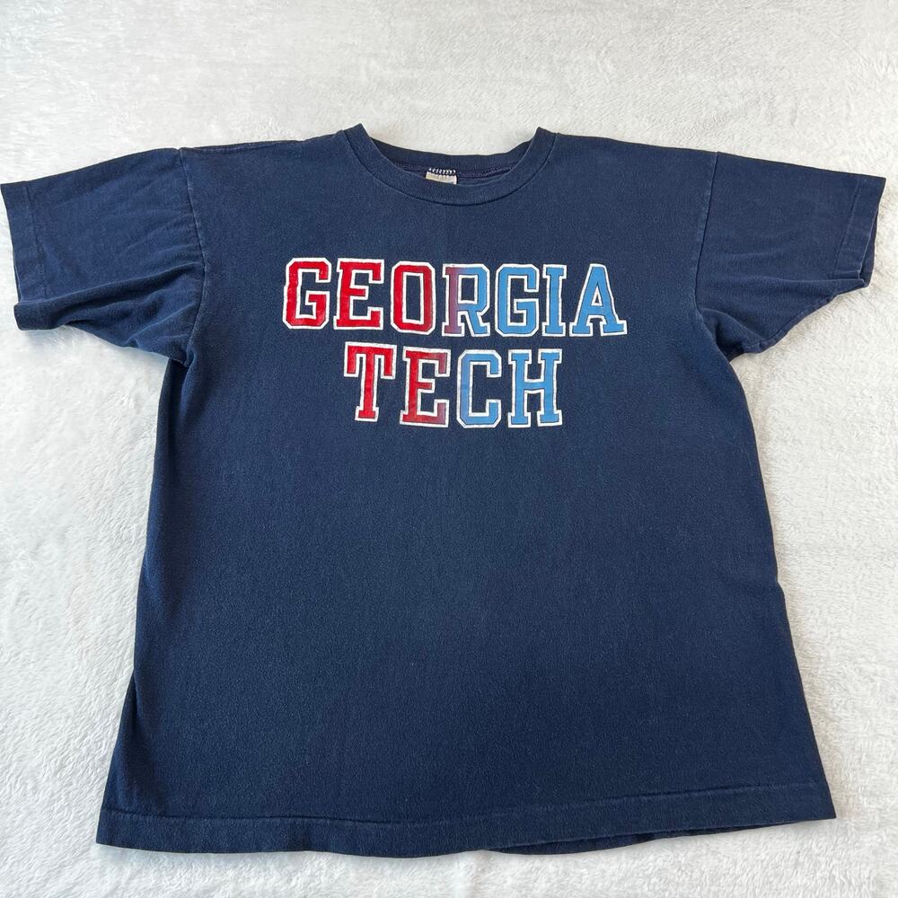 Champion Vintage Georgia Tech T-shirt Women's size Large Single Stitch USA